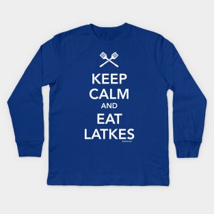 Keep Calm and Eat Latkes Kids Long Sleeve T-Shirt